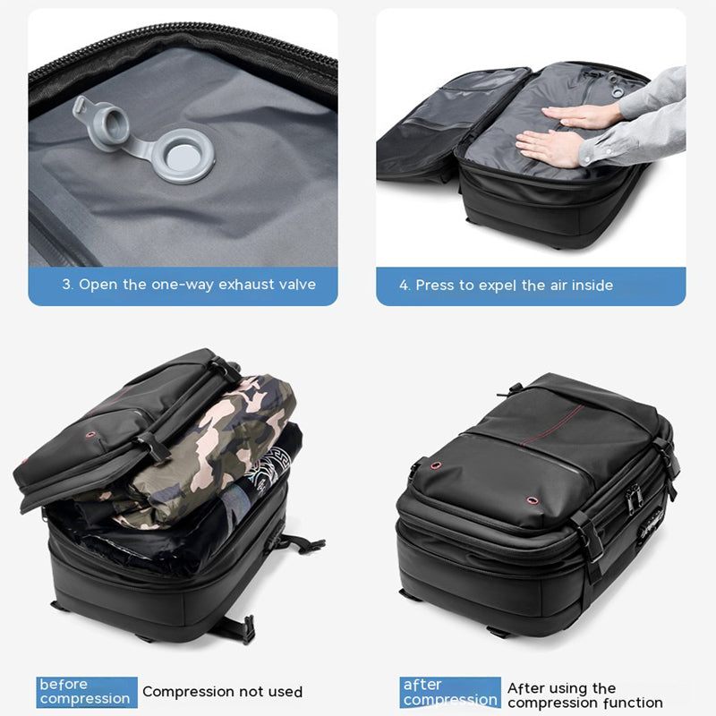 Organza Travel® Vacuum Compression Travel Backpack | Multifunction Travel Backpack - Large Capacity Laptop & Storage Bag for Travel