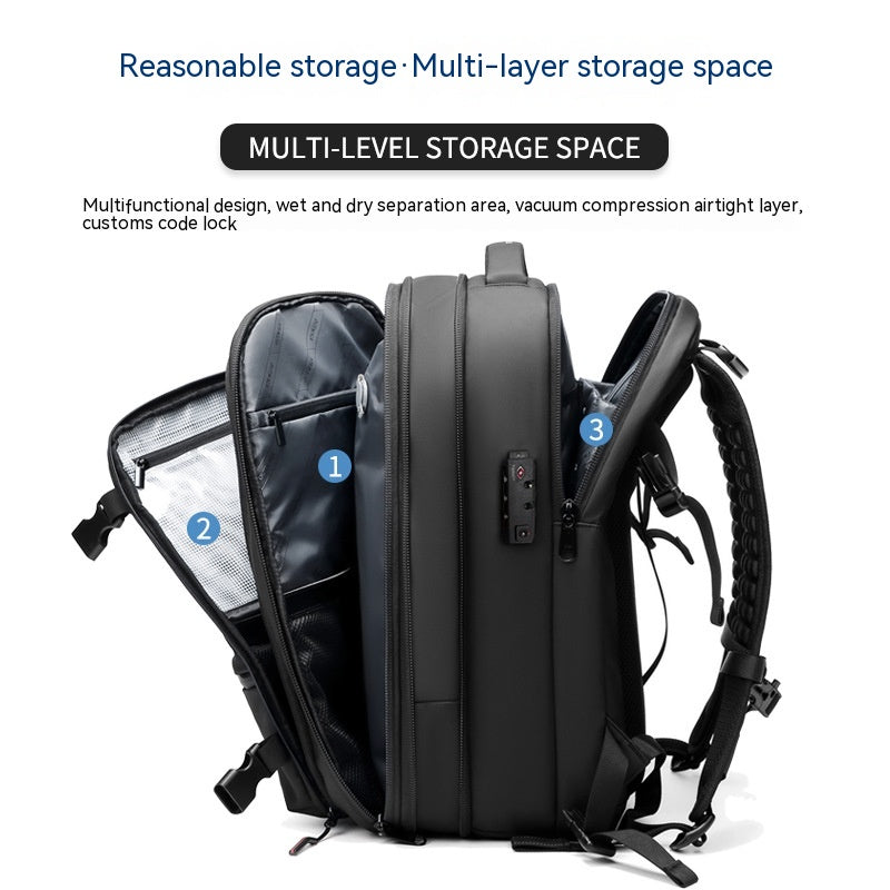Organza Travel® Vacuum Compression Travel Backpack | Multifunction Travel Backpack - Large Capacity Laptop & Storage Bag for Travel