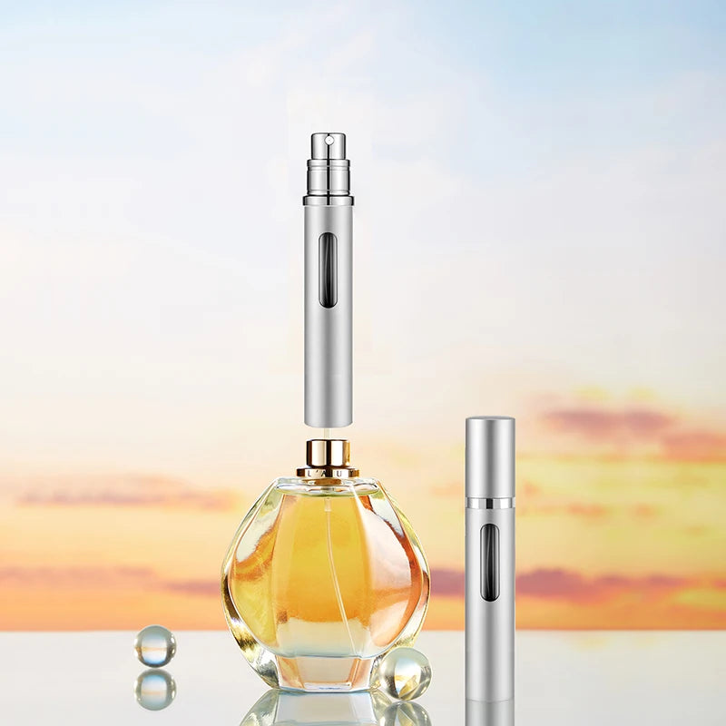 Organza Travel® Flacon de parfum rechargeable de voyage | Atomiseur de poche anti-fuite – 5 ml à 10 ml (lot de 2 ou 3)
