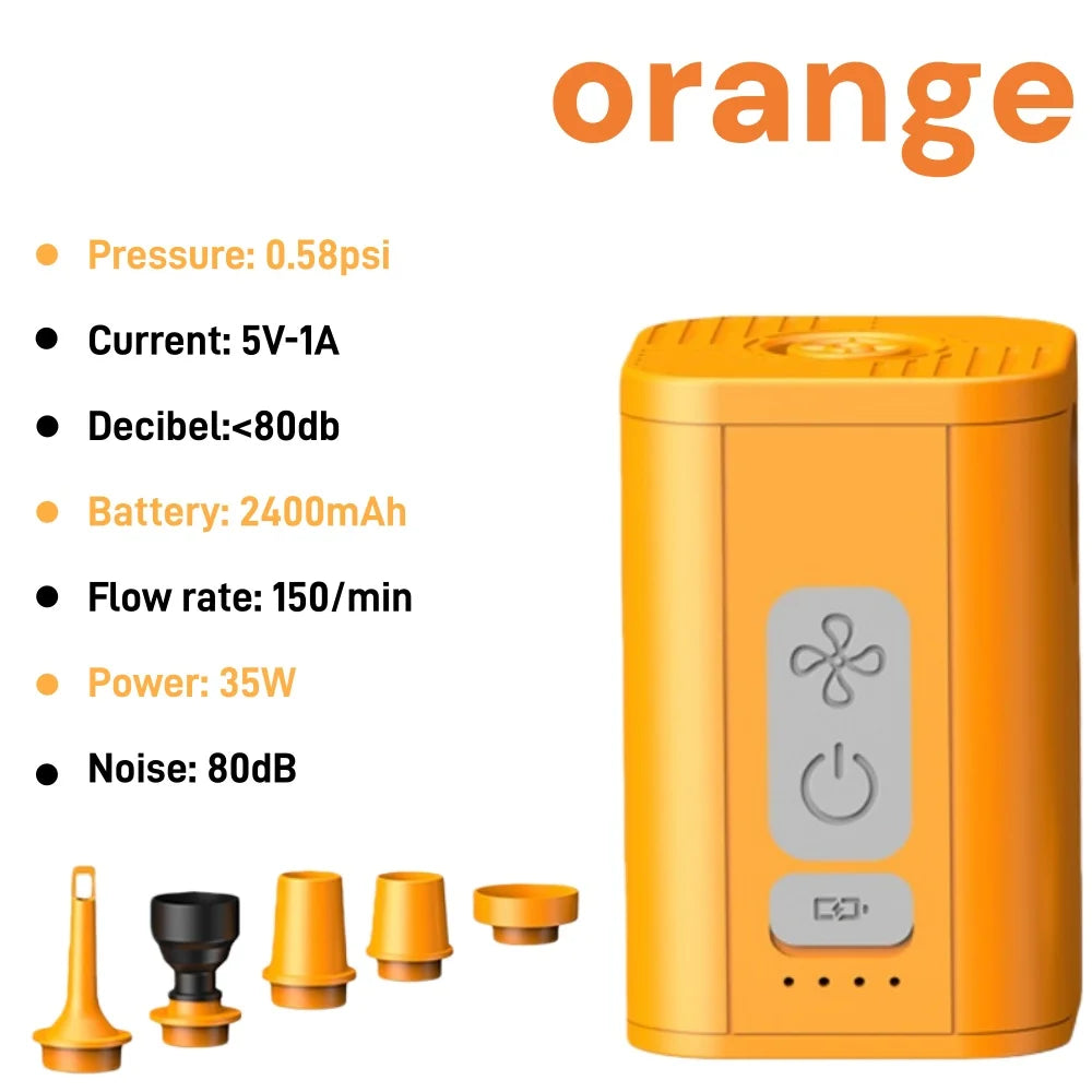 Organza Travel® Mini Portable Air Pump | USB Rechargeable Inflator/Deflator for Travel, Air Mattresses & Vacuum Bags
