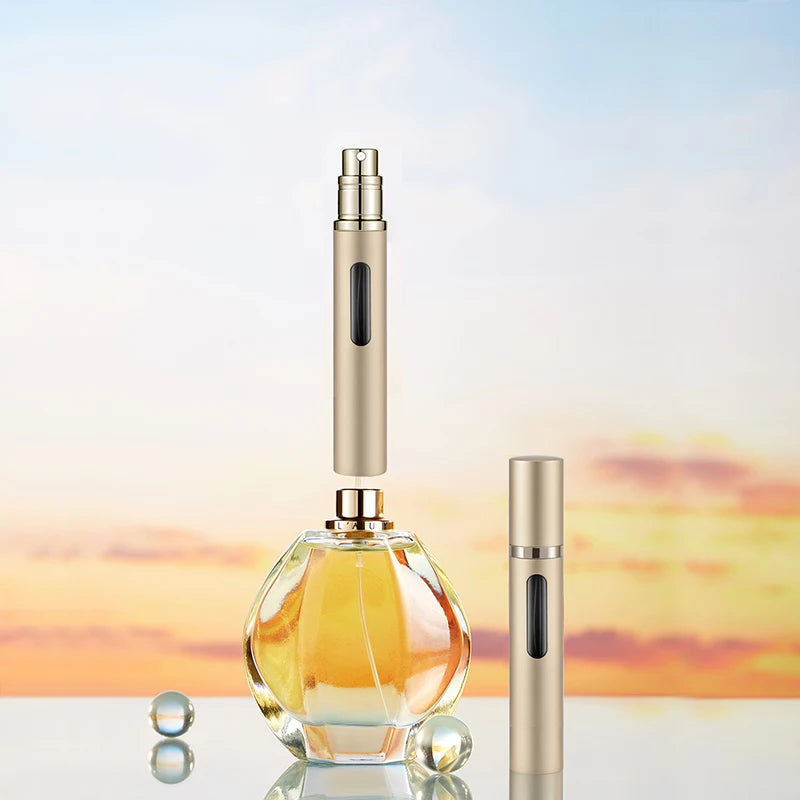 Organza Travel® Flacon de parfum rechargeable de voyage | Atomiseur de poche anti-fuite – 5 ml à 10 ml (lot de 2 ou 3)