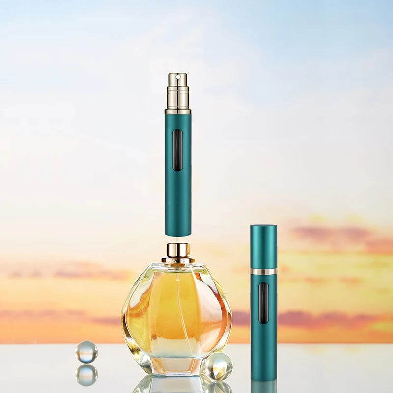 Organza Travel® Flacon de parfum rechargeable de voyage | Atomiseur de poche anti-fuite – 5 ml à 10 ml (lot de 2 ou 3)