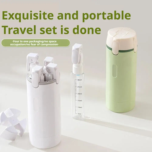 4 In 1 Travel Dispenser Portable Travel Bottles Leak Proof Leakproof Travel Container For Perfume Shampoo Conditioner Lotion