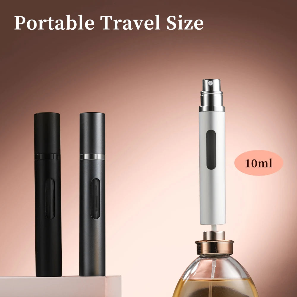 Organza Travel® Flacon de parfum rechargeable de voyage | Atomiseur de poche anti-fuite – 5 ml à 10 ml (lot de 2 ou 3)