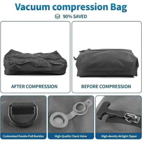 17L Vacuum Compression Bag with Air Pump Reusable Clothing Storage Bag Travel Compression Backpack Luggage Bag