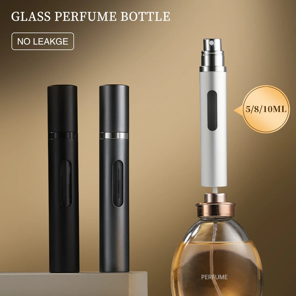 Organza Travel® Flacon de parfum rechargeable de voyage | Atomiseur de poche anti-fuite – 5 ml à 10 ml (lot de 2 ou 3)