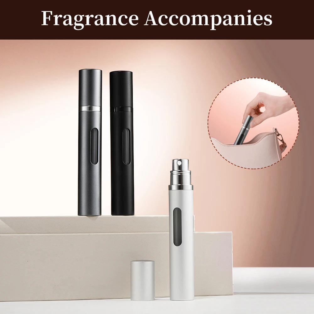 Organza Travel® Flacon de parfum rechargeable de voyage | Atomiseur de poche anti-fuite – 5 ml à 10 ml (lot de 2 ou 3)