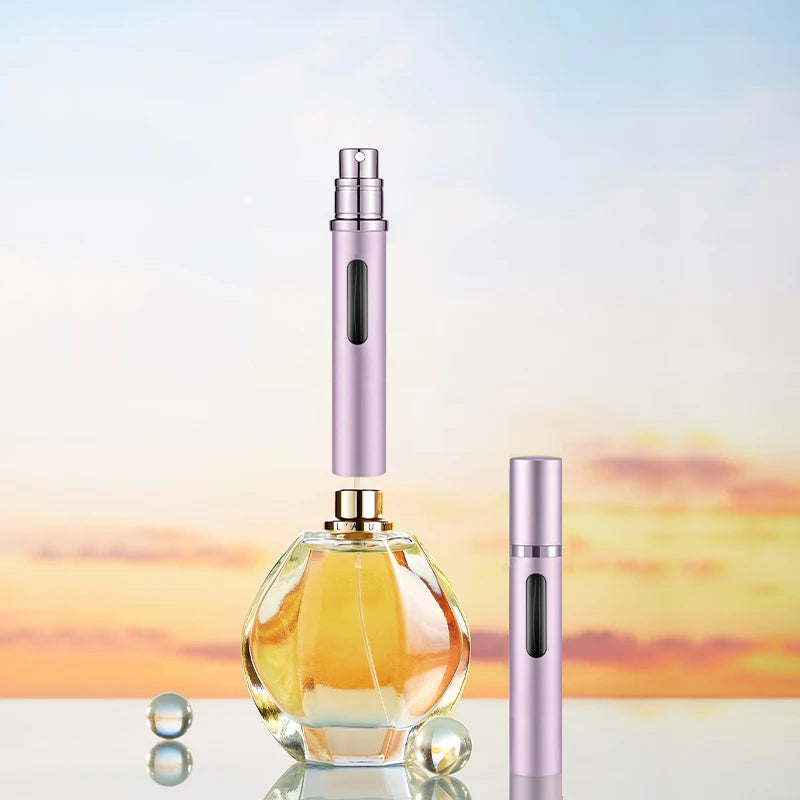 Organza Travel® Flacon de parfum rechargeable de voyage | Atomiseur de poche anti-fuite – 5 ml à 10 ml (lot de 2 ou 3)