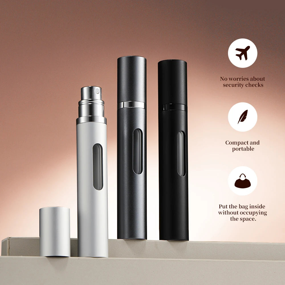 2/pcs/3pcs Portable Mini Refillable Perfume Bottle Spray Scent Pump Empty Cosmetic Container Atomizer Bottle5/8/10ml