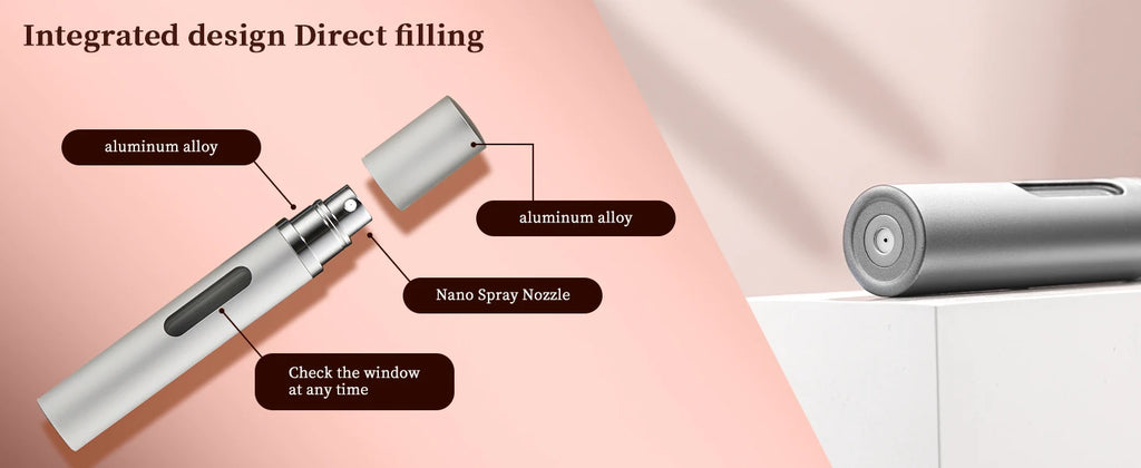Organza Travel® Flacon de parfum rechargeable de voyage | Atomiseur de poche anti-fuite – 5 ml à 10 ml (lot de 2 ou 3)