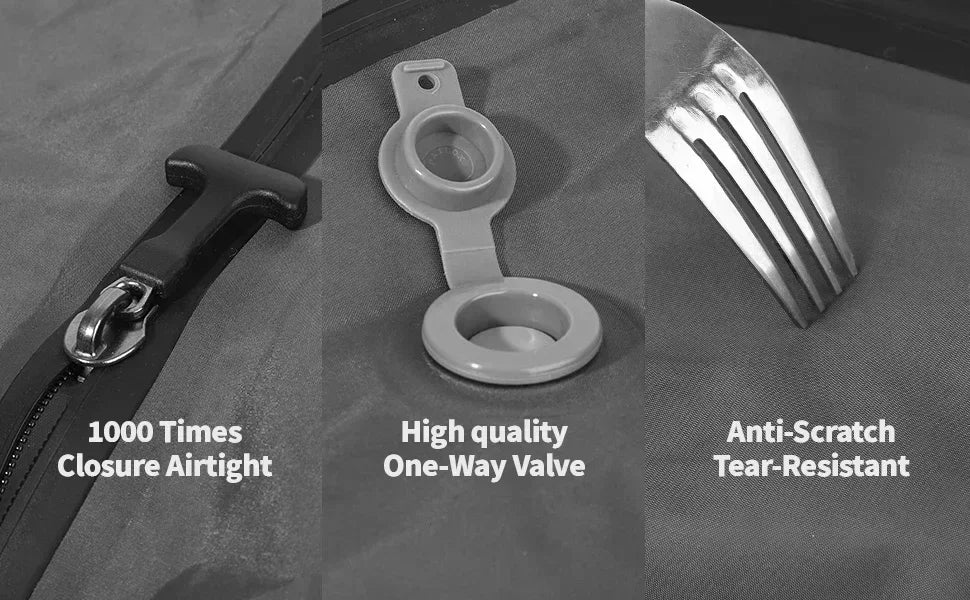 Organza Travel® Sac de compression sous vide 17L avec pompe à air | Sac de rangement de voyage réutilisable pour vêtements