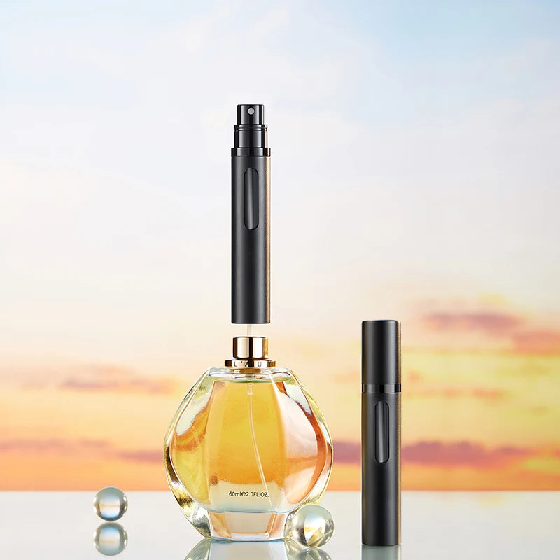 Organza Travel® Flacon de parfum rechargeable de voyage | Atomiseur de poche anti-fuite – 5 ml à 10 ml (lot de 2 ou 3)