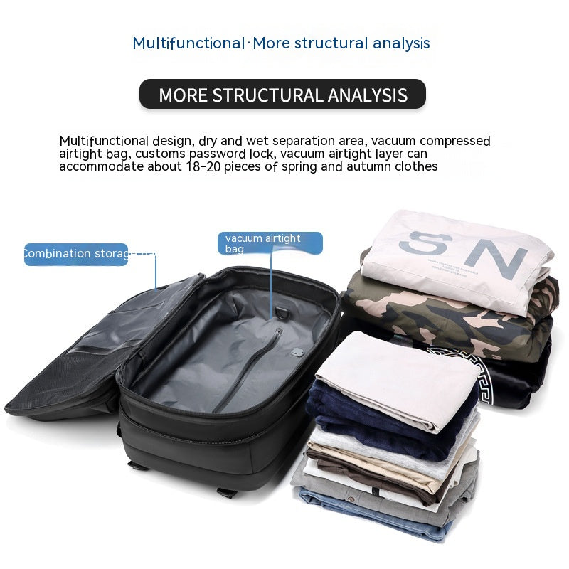 Organza Travel® Vacuum Compression Travel Backpack | Multifunction Travel Backpack - Large Capacity Laptop & Storage Bag for Travel